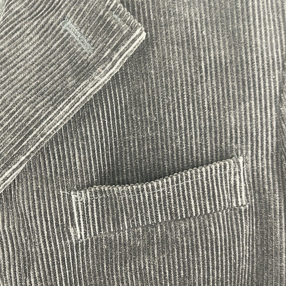 H&M brown corduroy three button long coat pockets men’s 38 medium collar jacket - Picture 9 of 14